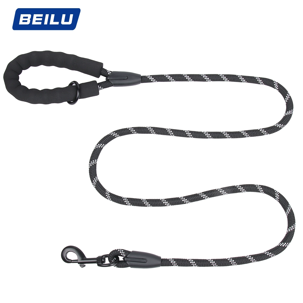 Поводок для собаки, поводок для собаки, черная веревка для собак, универсальная нейлоновая светоотражающая круглая веревка малого и среднего размера, взрывозащищенные товары для домашних животных