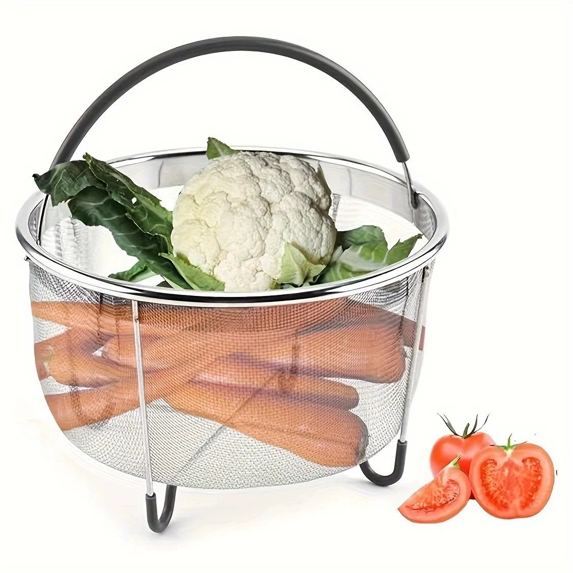 Handheld silicone fruit steamer stainless steel
