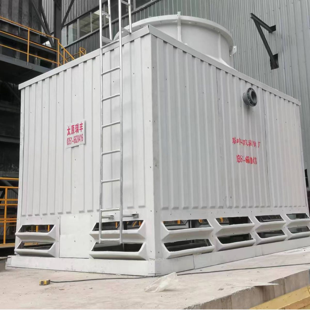 超低噪音型方形逆流式玻璃钢冷却水塔