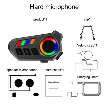 K06A Colorful Lighted Bluetooth Helmet Motorcycle Helmet Headset - hard-wheat