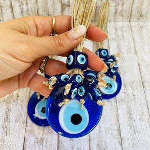 Exquisite European blue eyes pendant Turkish blue glass pendant Devil's Eye pendant cross-border foreign trade supply