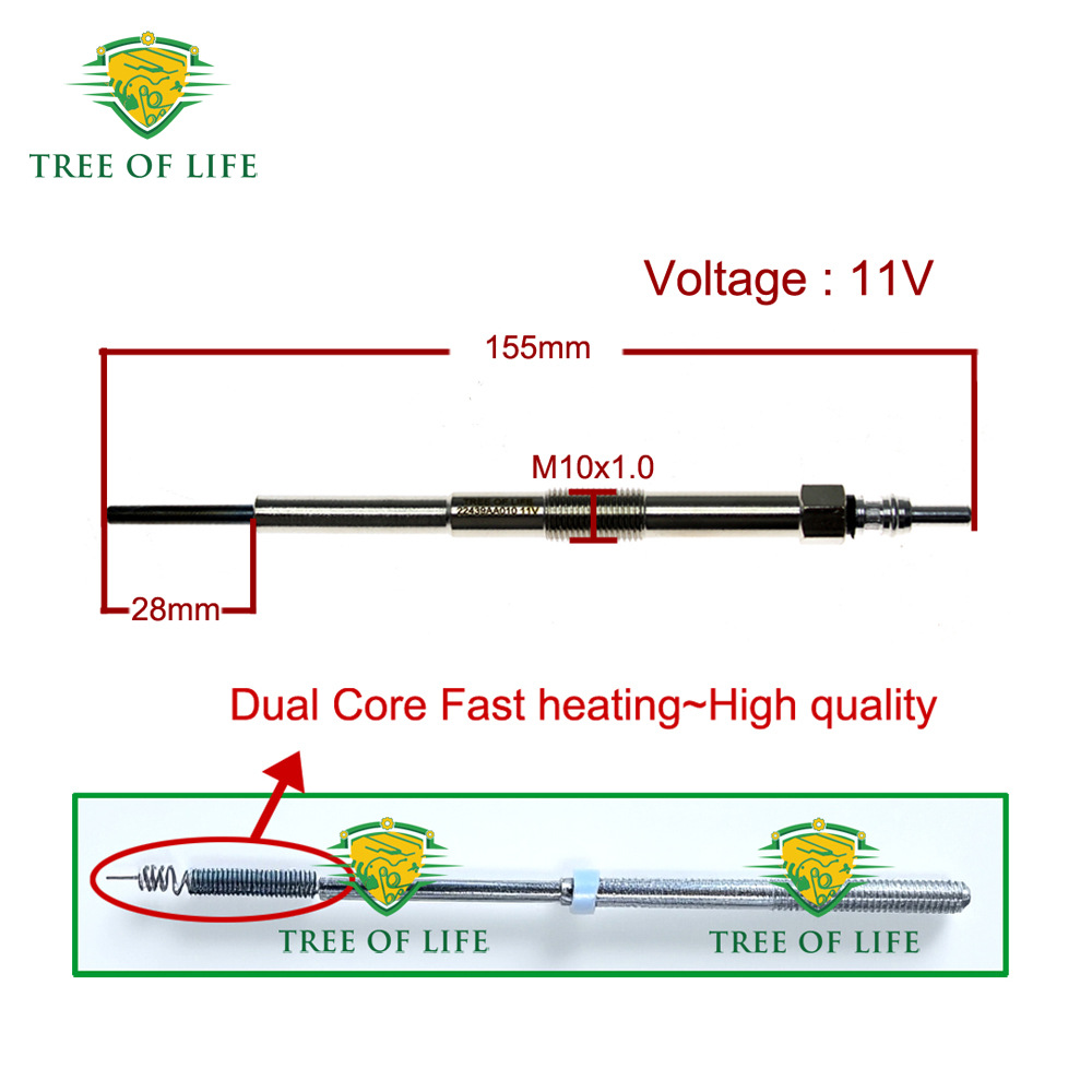 22439AA010, 22439AA000 suitable for Subaru Forester 11-volt dual-core heater preheating plug