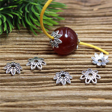 藏银合金花托 diy合金饰品配件批发  民族风复古手串项链配饰