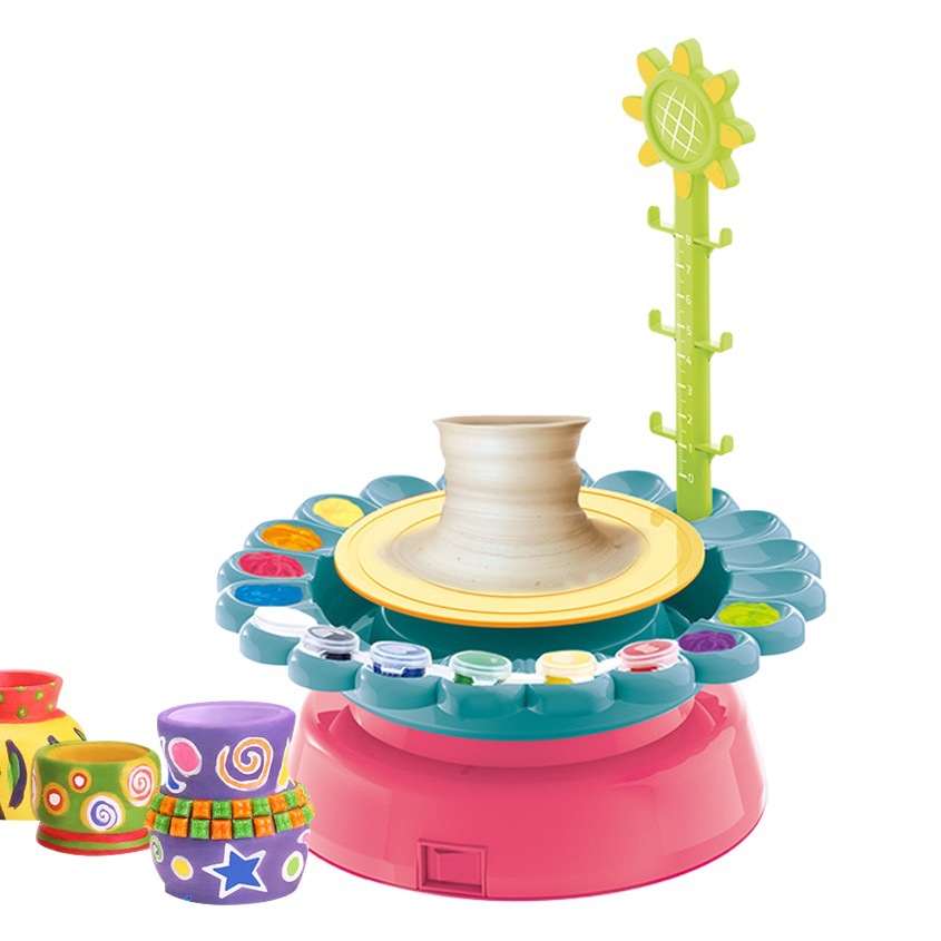 Máquina de cerámica para niños juguete máquina de arcilla eléctrica DIY operación práctica arcilla ardiente-arcilla gratis niños y niñas jardín de infantes