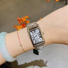 蒂米妮dinimi新款时尚方形钢带手表女表罗马字独立秒盘小表盘