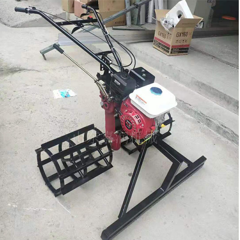 路面摊灰机 手推汽油摊铺机 混凝土扒灰推平机