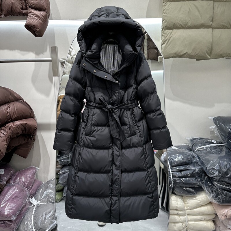 Belt Down Jacket Women's Long Knee-length Thickened Waist Slimming 2024 Winter New Korean Fashion Warm Jacket Belt Down Jacket Women's Long Knee-length Thickened Waist Slimming 2024 Winter New Korean Fashion Warm Jacket