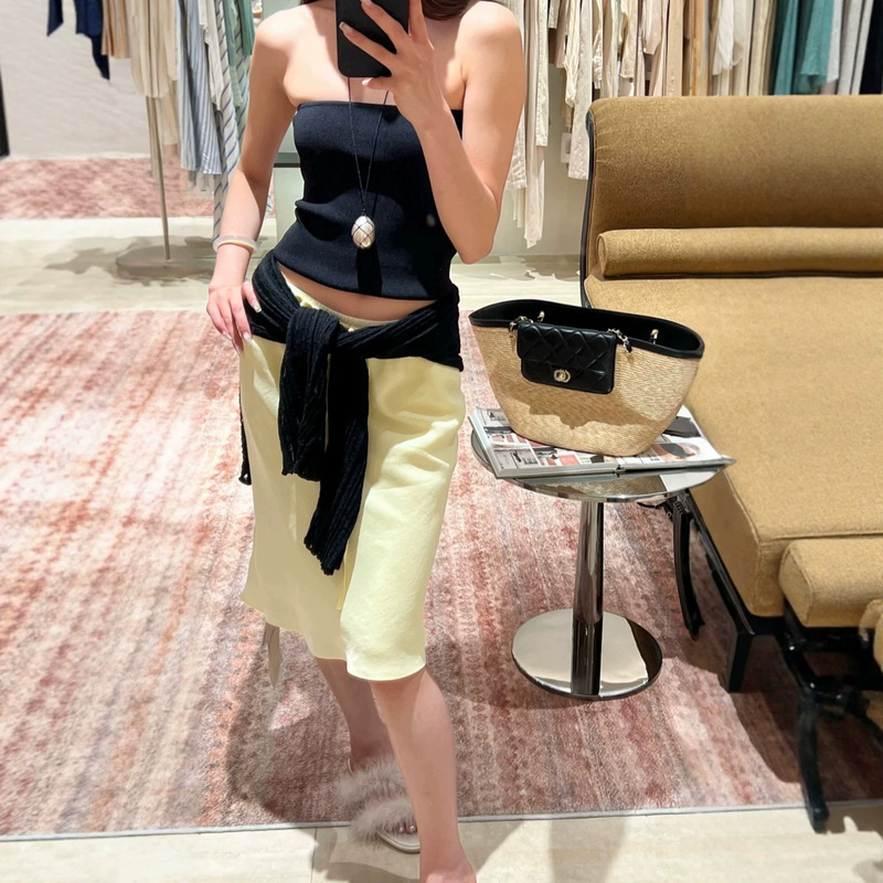 Tomorrow Ann Cupro Drawstring Mermaid Skirt Wholesale Thirteen Lines Stylish Casual Skirt 13011 Tomorrow Ann Cupro Drawstring Mermaid Skirt Wholesale Thirteen Lines Stylish Casual Skirt 13011