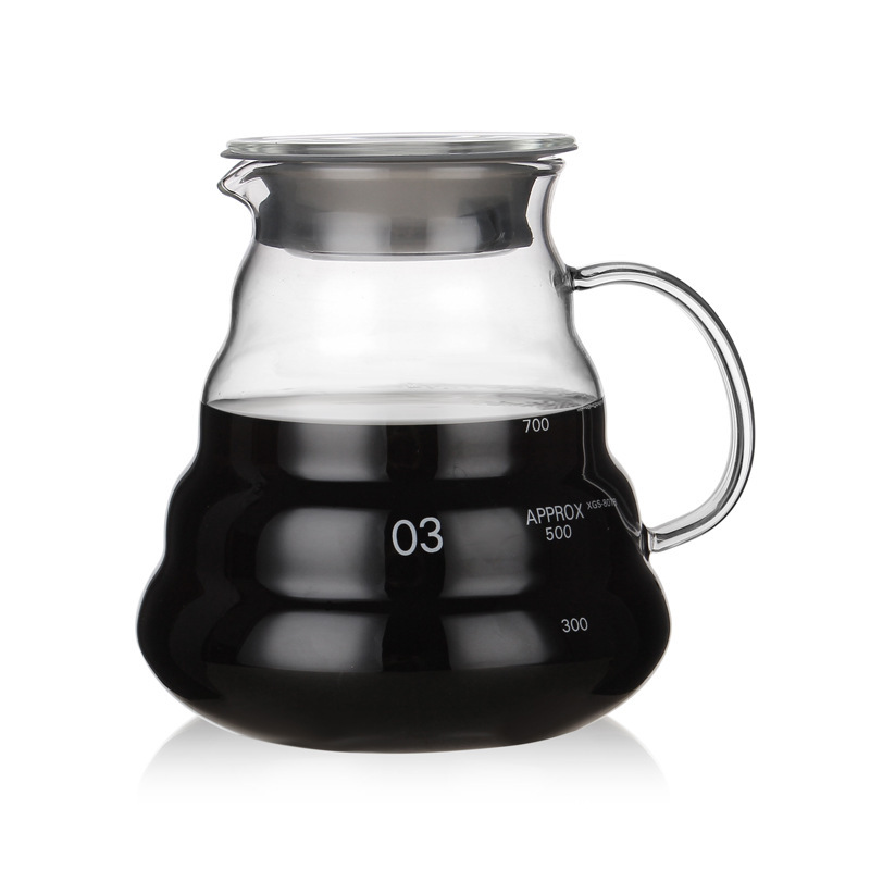 Creativa nube de vidrio borosilicato cafetera hogar transparente filtro de vidrio compartir olla climatizada olla de mano