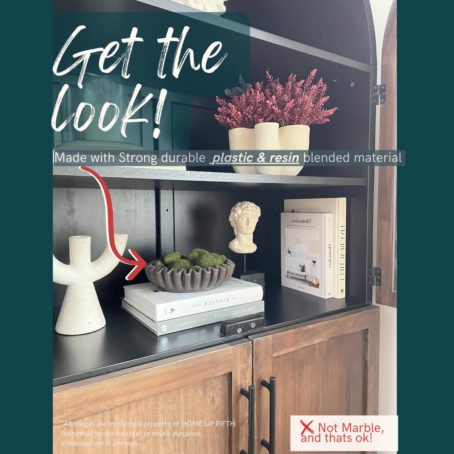 新款凹槽荷叶边装饰碗客厅造型咖啡桌书架家居装饰树脂工艺品摆件