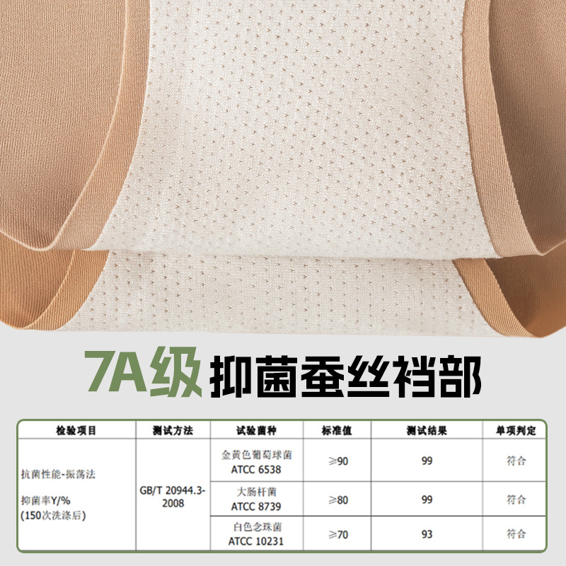 アイスシルクシームレスヨガフィットネスショーツ レディース 裾が締め付けない三角パンツ 7A桑蚕糸 抗菌 スポーツ 通気性ショーツ