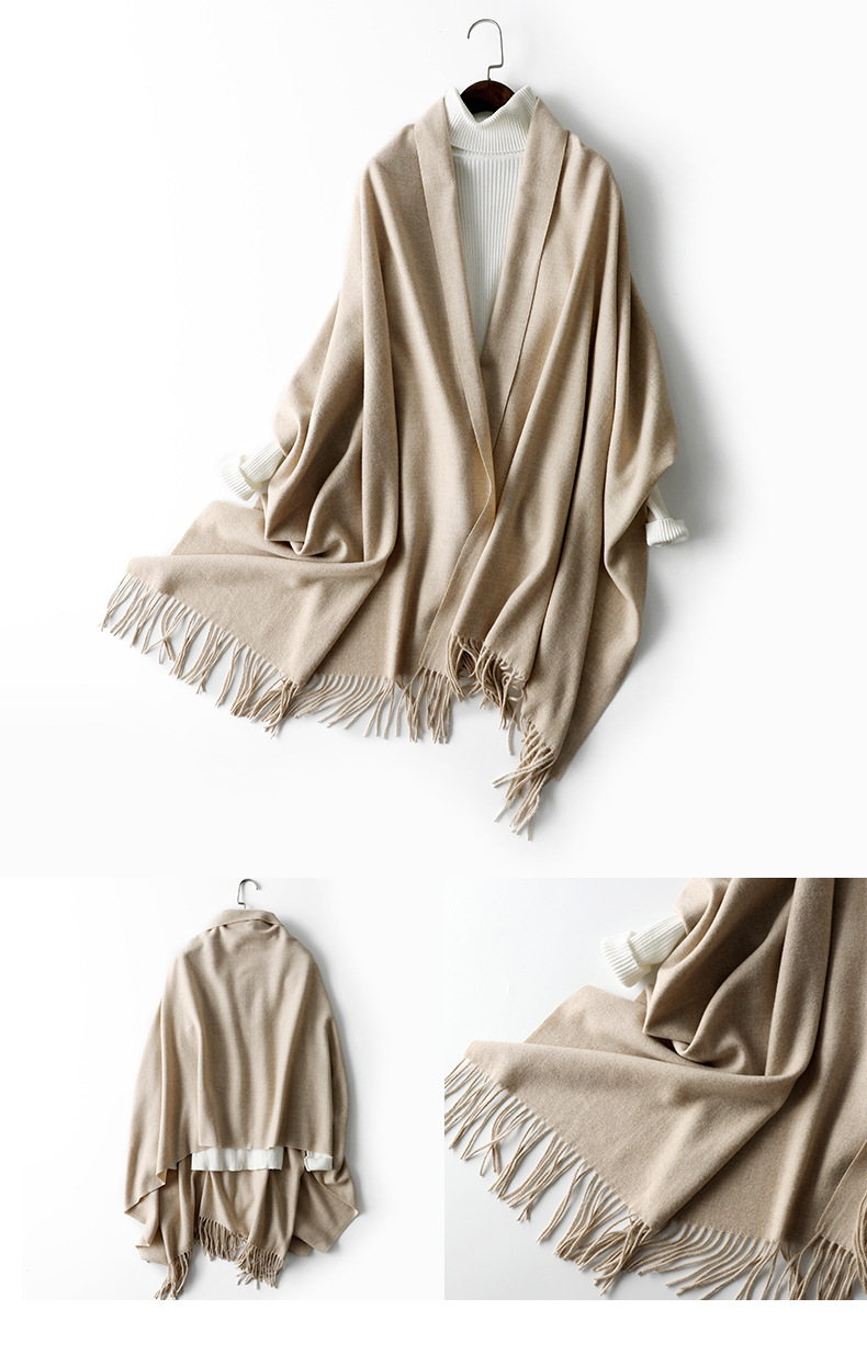 Fashion Style Women's Fashion Solid Color Artificial Wool Polyester Winter Scarves