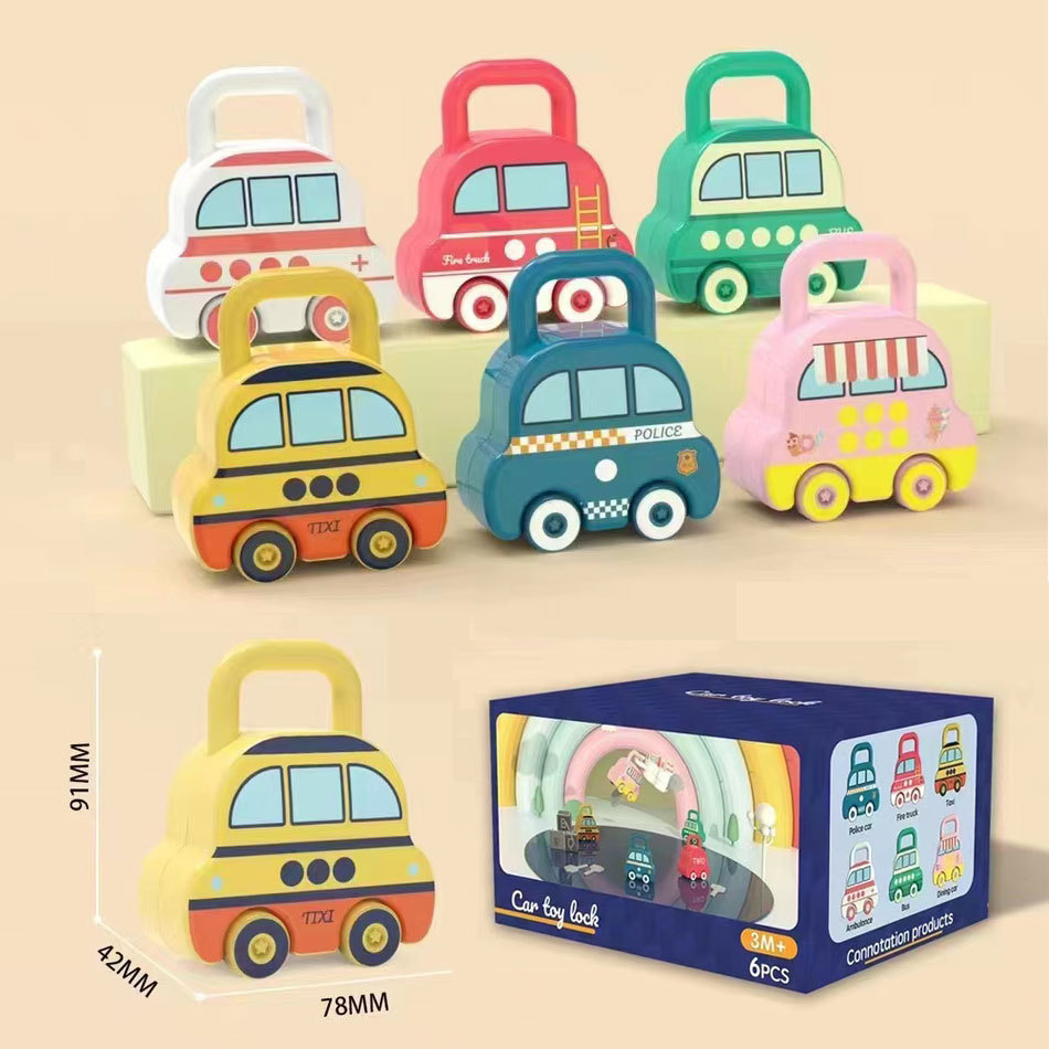 Nuevo bebé educación temprana cognitiva vehículo a juego clave scooter Montessori educación desbloqueo juguete