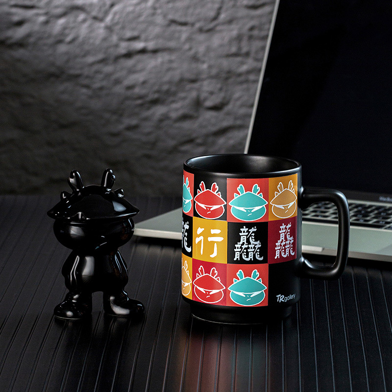 Dragón año nuevo a lo largo de la serie creativa cambio de temperatura colorido taza Ceremonia de Apertura Festival regalo para los clientes