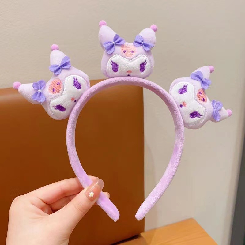 2024 nuevo niño otoño invierno peluche Sanliou cabeza bandas niñas lindas Kulomi lavar la cara bandas de cabello