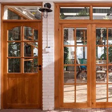 老榆木门窗古典中式折叠窗实木推拉窗复古玻璃门框卧室单开木门