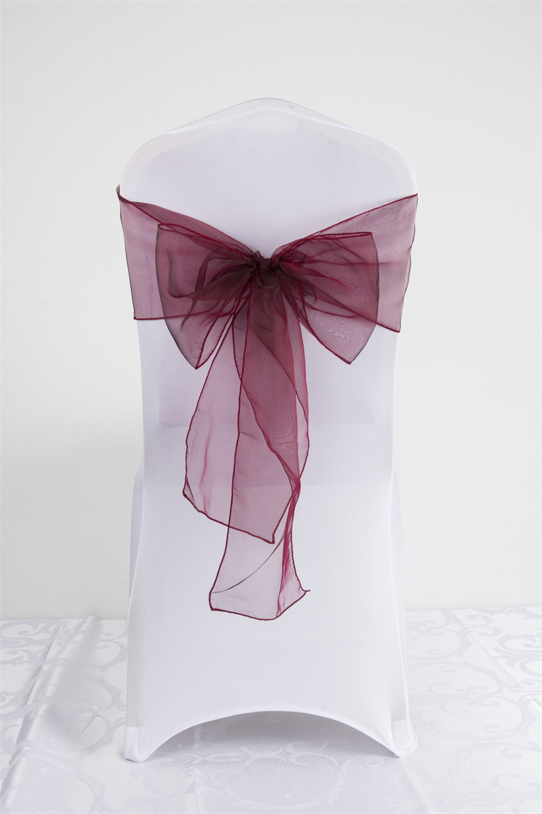 Sweet Simple Style Solid Color Bow Knot Polyester Banquet Daily Chair Back Decoration Streamer display picture 1