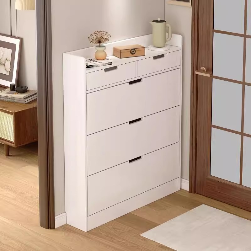 Flip-Top Shoe Cabinet for Entryway, Multi-Layer Shoe Rack for Home Use, Multifunctional Storage Cabinet, Foyer Storage Cabinet, Simple Cabinet