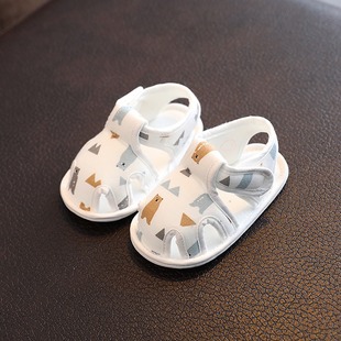 Summer 0-1 Year Old Newborn Baby Non-Falling Shoes 3-67-12 Months Male and Female Baby Toddler Shoes Soft Sole Cloth Shoes Flats
