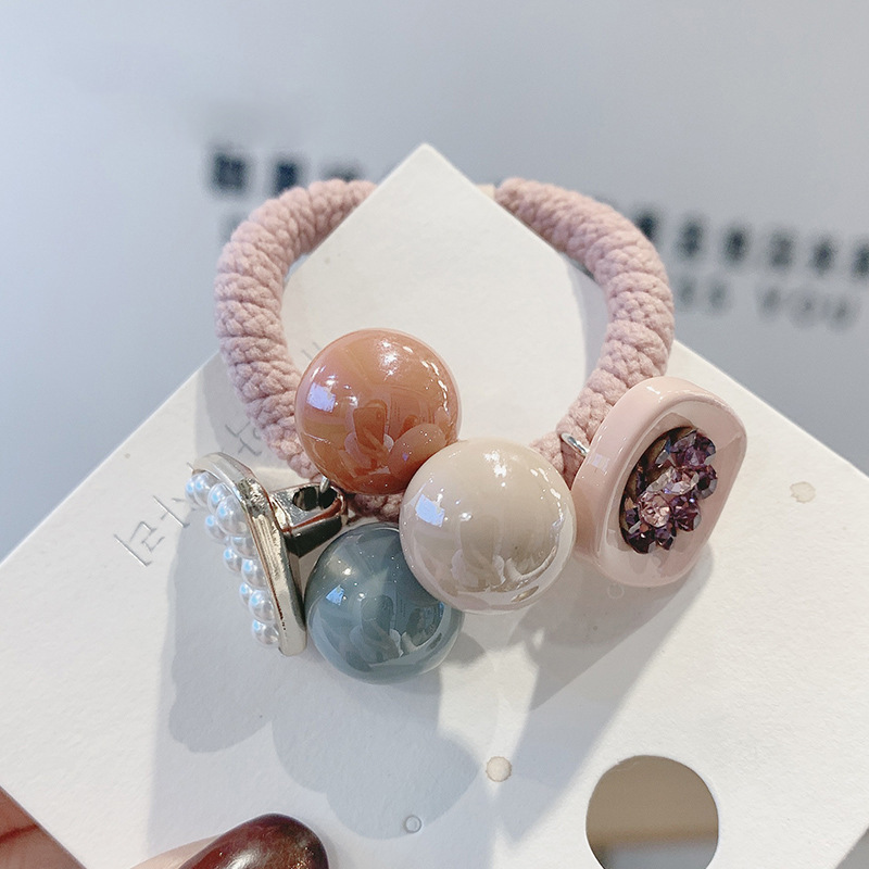 Pink candy ball hair rope