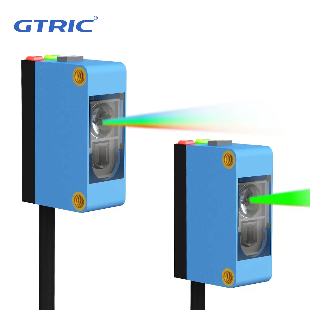 简易智能颜色识别传感器检测纠偏分色定位感应器色标RGB光电开关