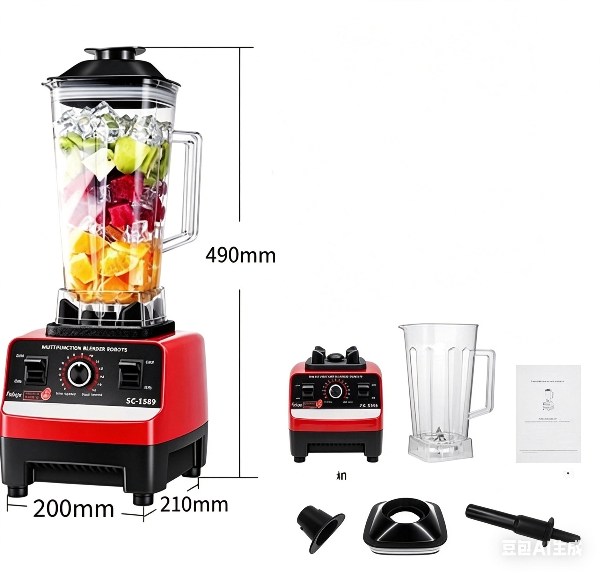 Yüksek güçlü multiffonksiyonlu ev blender buz kırıcı