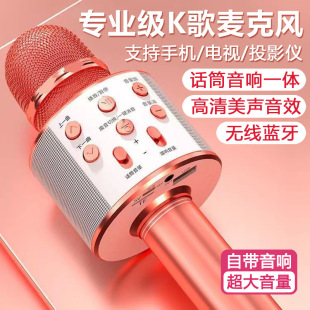 Mobile Phone National K Song ws-858 Live Wireless Bluetooth Audio Microphone Integrated Children KTV Home Microphone