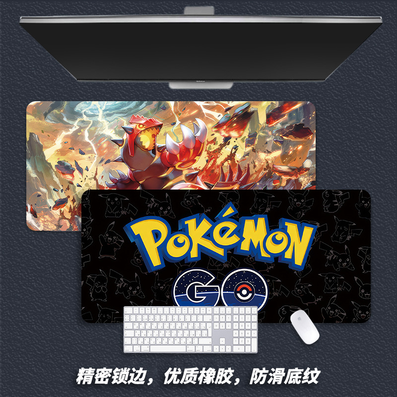 Pikachu almohadilla de ratón super grande Pokémon animación encantadora niñas y niñas animación cuadrada computadora teclado almohadilla de escritorio