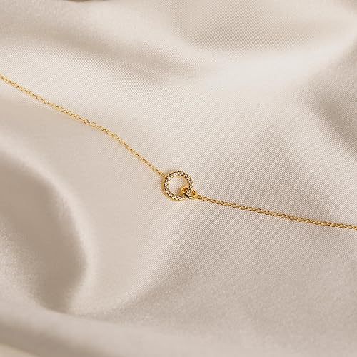 cable chain Chain Type 1 Piece Quantity Daily Occasion 925 Sterling Silver Cable Chain Double Ring Pendant Necklace