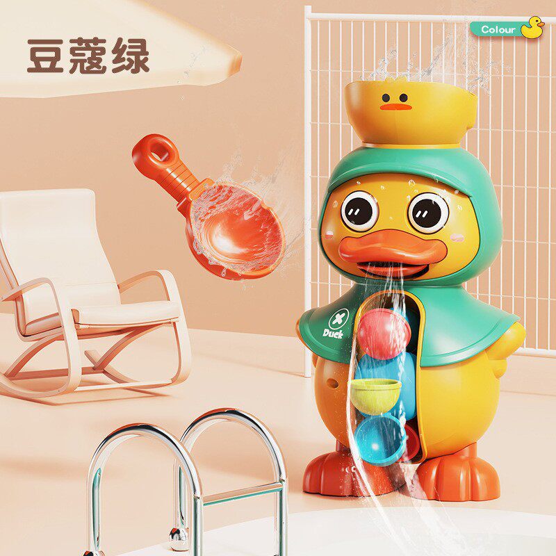 18008 Cute duck water wheel playing in the water [green]