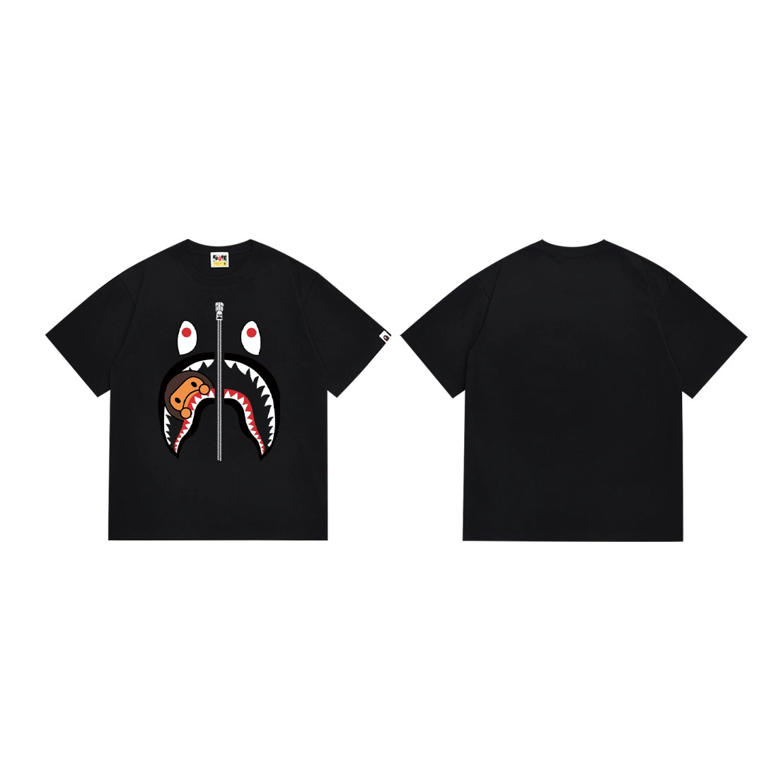 Короткая футболка повседневная с коротким рукавом (BAPE) двойной пряжи унисекс, разноцветная и размеры S–XXL