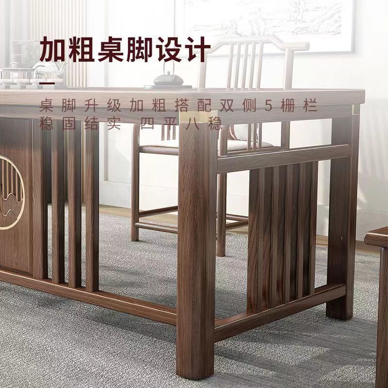 tea table to work in an office Make tea Wood chair combination household tea table Chinese style tea set suit one Cross border