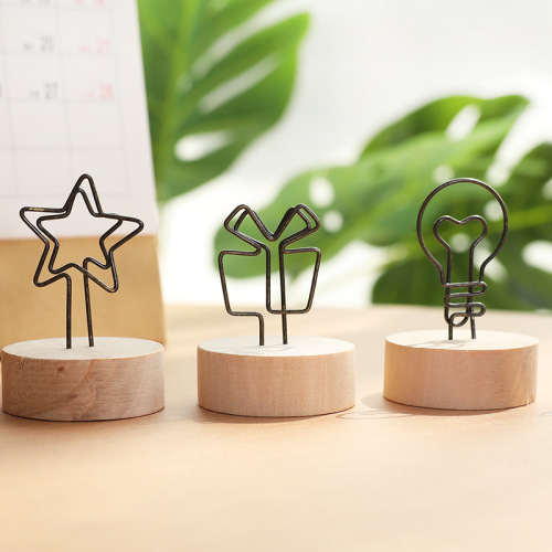 ZAKKA creative retro log note photo holder card holder vertical simple message note decorative ornaments