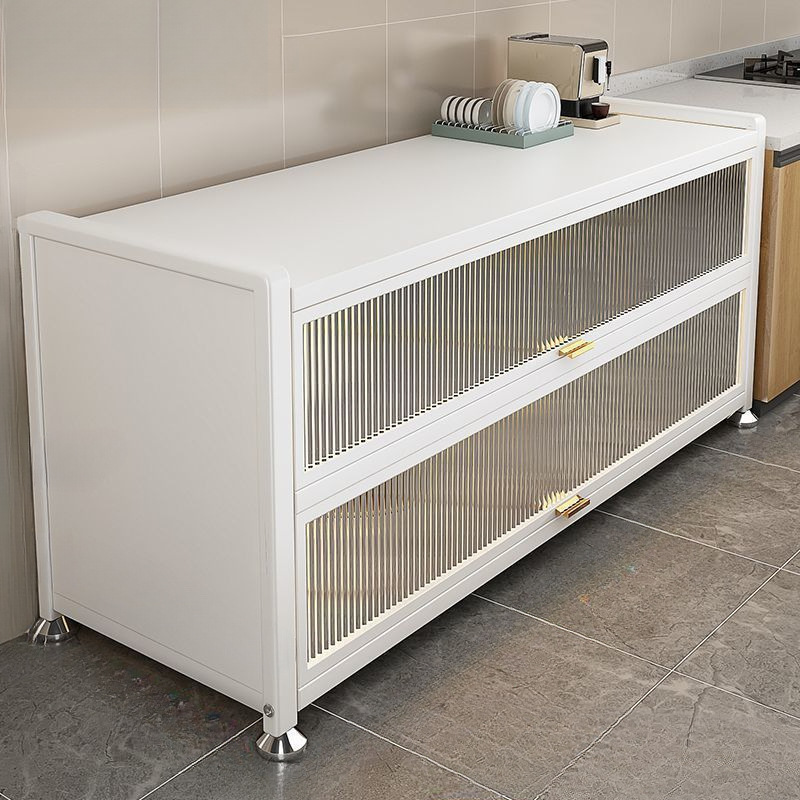 Carbon Steel Kitchen Rack Floor-Standing Multi-Layer Storage Cupboard Multi-Function Microwave Cabinet Dining Side Storage Cabinet