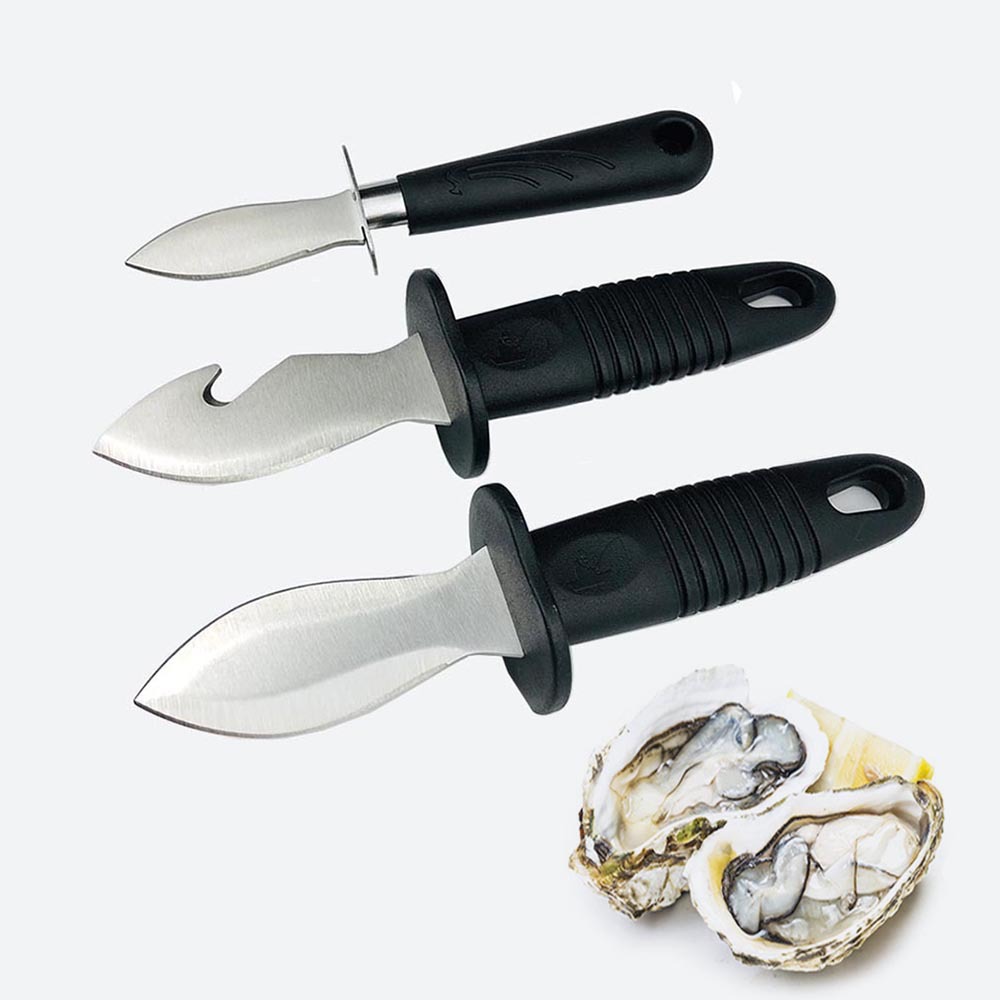 Stainless steel Oyster knife oyster knife barbecue thickening shell Scallops Seafood Handle Hotel supplies