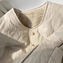 2025新款双面穿羊羔毛羽绒棉马甲女秋冬文艺宽松无袖正反两穿外套