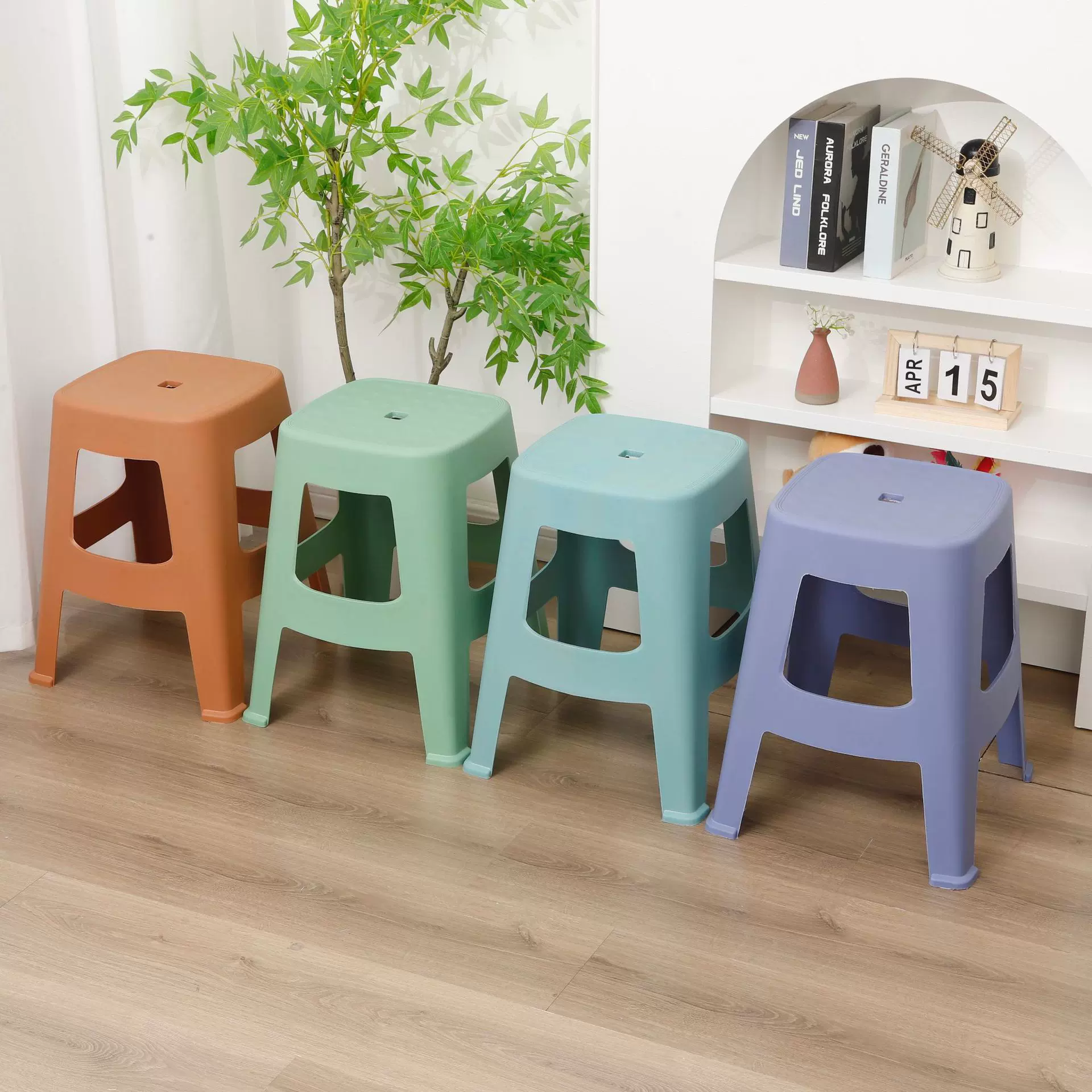 塑料凳子家用加厚简易餐桌椅成人中高熟胶凳子休闲板凳洗澡防滑