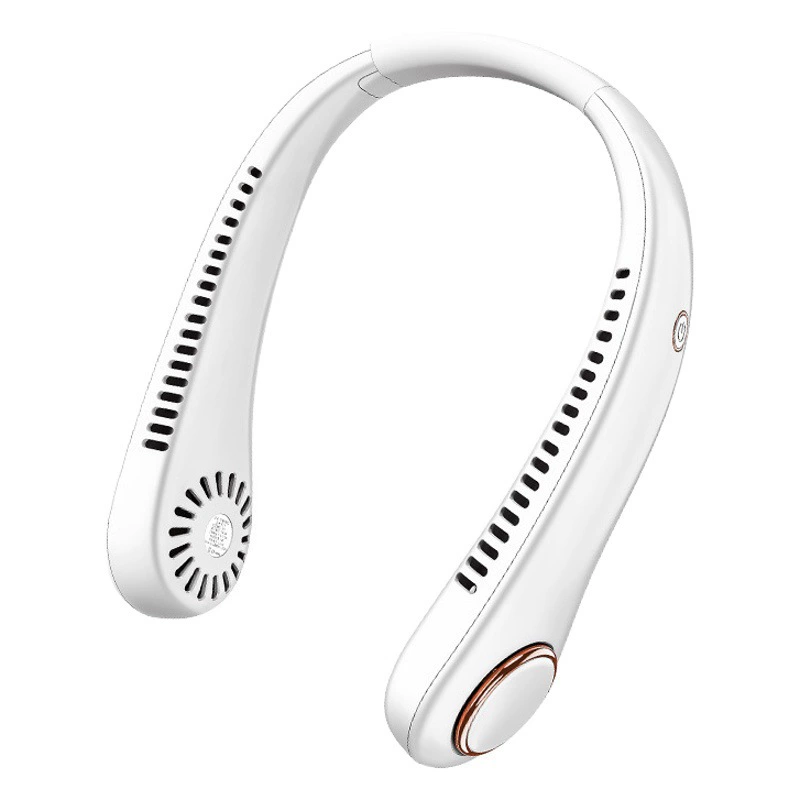 В наличии безлистный подвесной шейный вентилятор USB портативный ленивый большой ветер Спорт на открытом воздухе Складной Подвесной шейный маленький вентилятор