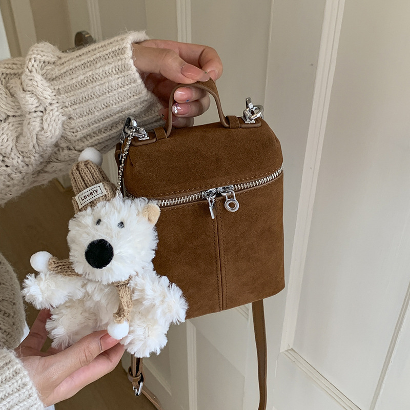 Vintage Matte Small Handbag for Women 2026 New Model, Melard Brown Small Tote Bag, Versatile Crossbody Bag, Super Popular Phone Bag