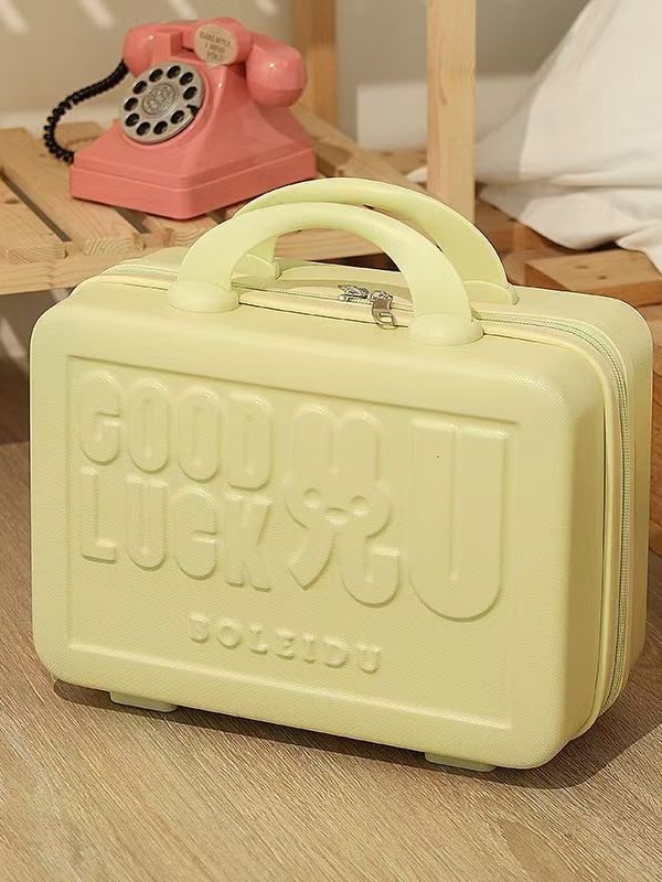 Maleta de mano pequeña caja de maquillaje dulces 14 pulgadas mini mini mini fresco portable maleta de viaje de mujer