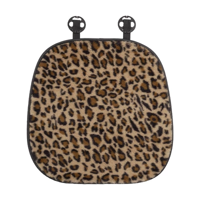 Cross-Border Leopard Print Car Seat Cushion Plush Warm Non-Slip Car Seat Cushion Winter Anti-Freeze Goddess Car Seat Cover (Seat cushion, seat cover) - rabbit-fur-leopard-print-seat-cushion-front-row