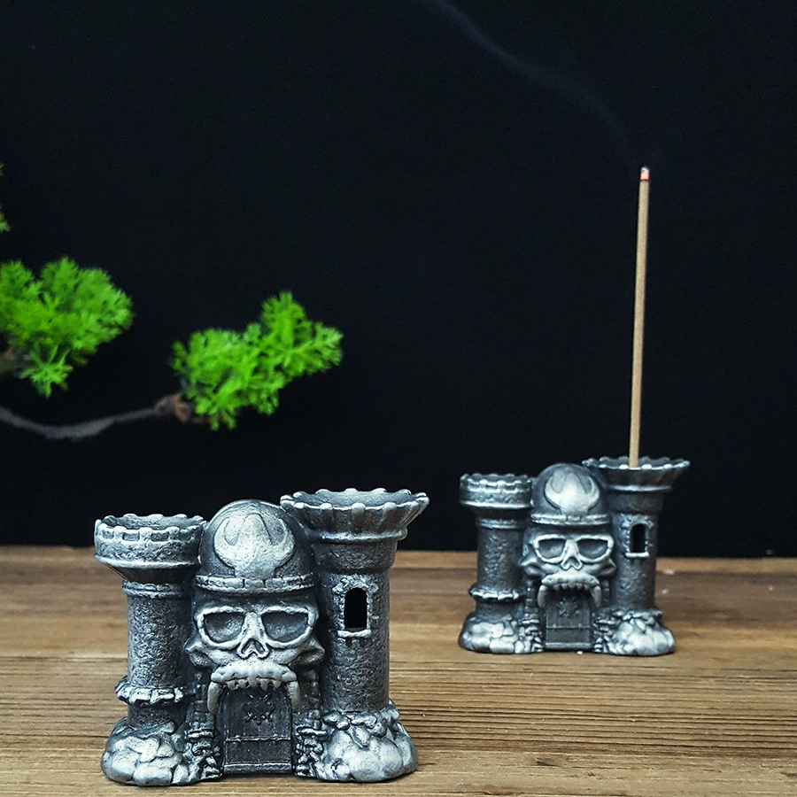 Новый креативный ретро череп черепа замок благовоний вставка украшения провода сандалового сплава ароматерапии для гостиной оптом