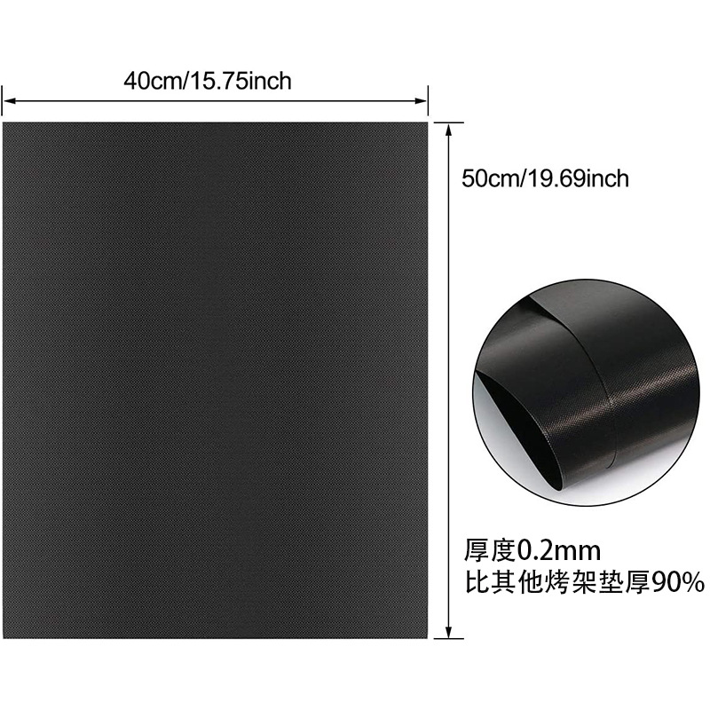 Barbacoa BBQ estera antiadherente de teflón resistente a altas temperaturas horno de fibra de vidrio estera al aire libre herramientas de barbacoa estera