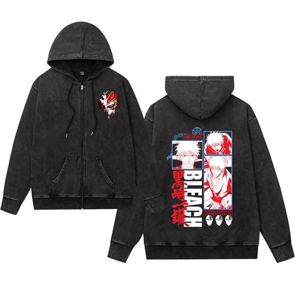 Black Washed Zipper F