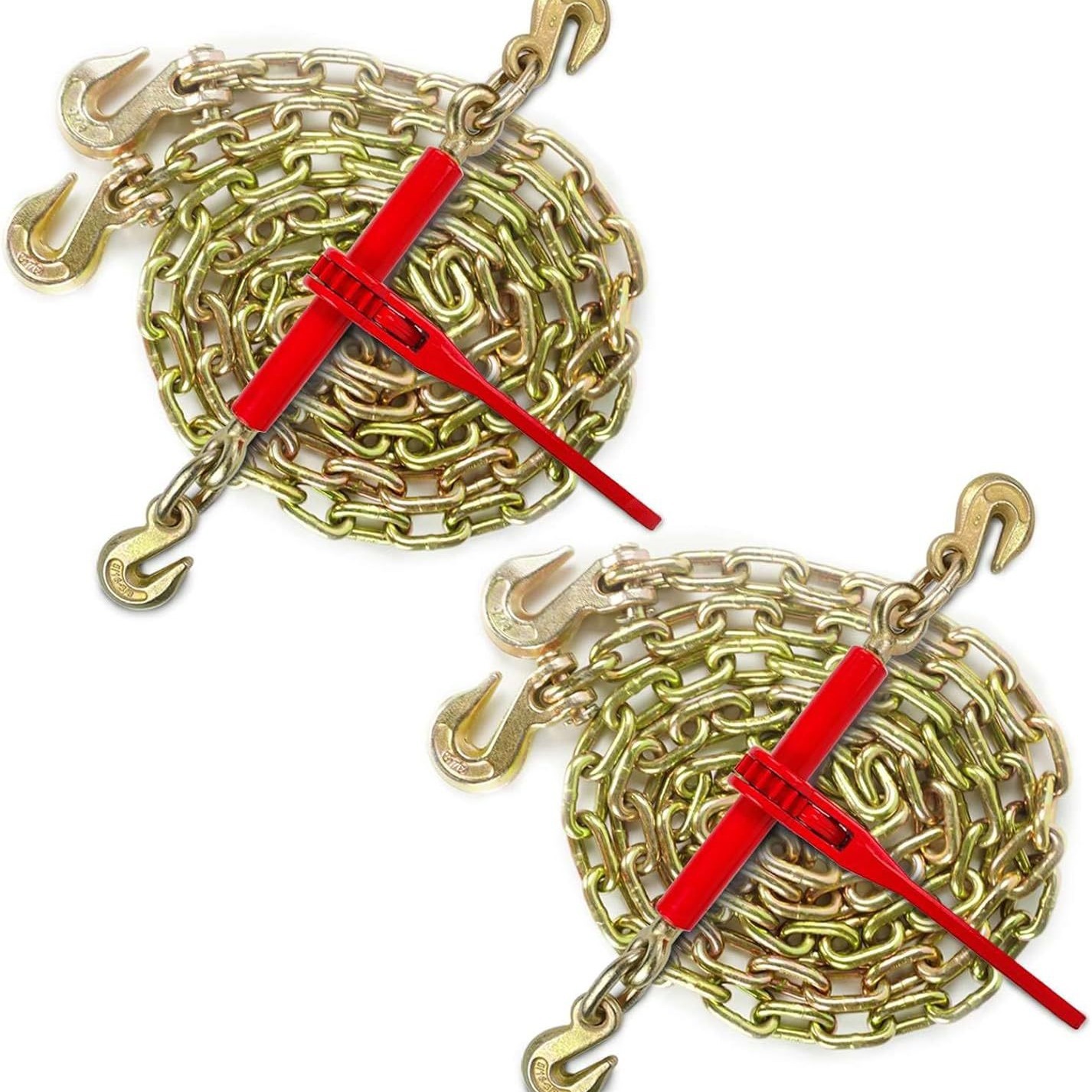 重型棘轮链5/16英寸×20英尺G70链条配拉紧器运输固定拖车货物链