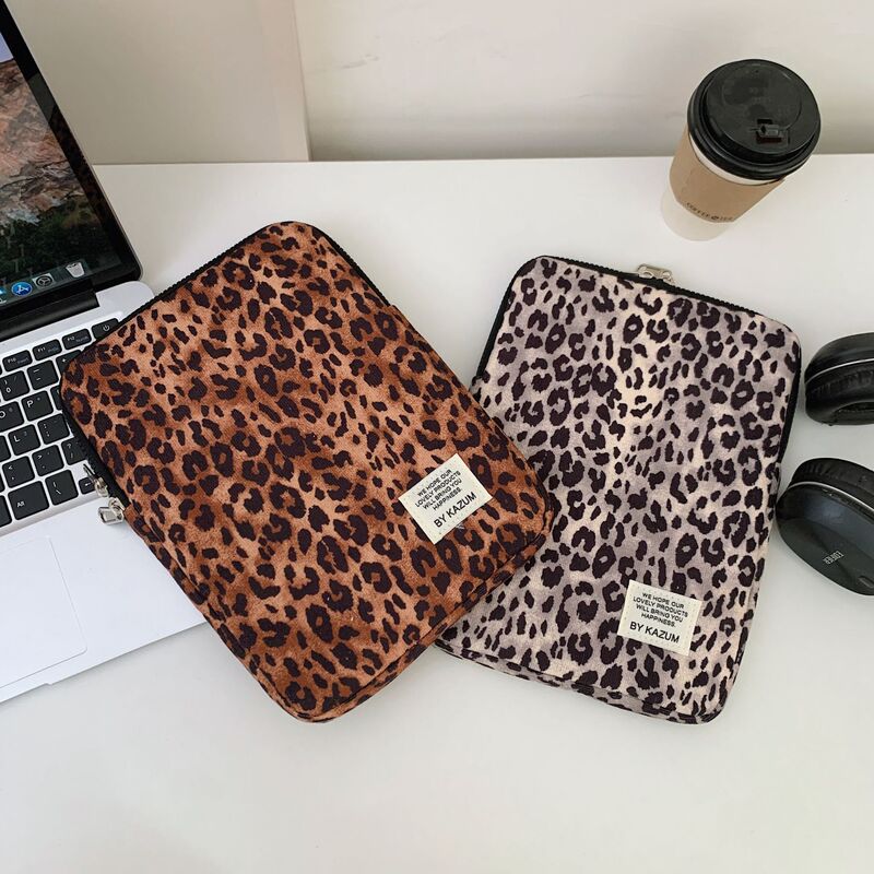 New South Korea ins Leopard Print Handheld Laptop Bag 11/13/15 "iPad Tablet Storage Bag