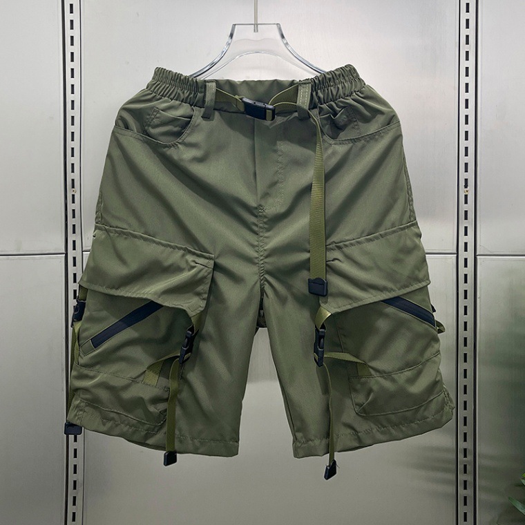 Tactical Cargo Shorts Men Summer Multi-Pocket American Loose Trendy Functional Couple Straight Outdoor Knee-Length Shorts