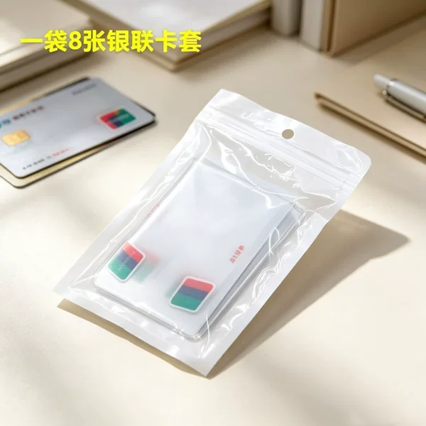 Transparent Id Card Holder, Transparent Anti-Wear and Waterproof Document Protection Cover, Bank Card Pvc Storage Bag, Unionpay Card Holder