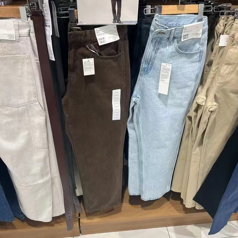 Men's Designer Collaboration Washed Products Casual Straight-Leg Jeans Light Color Casual Pants 455480