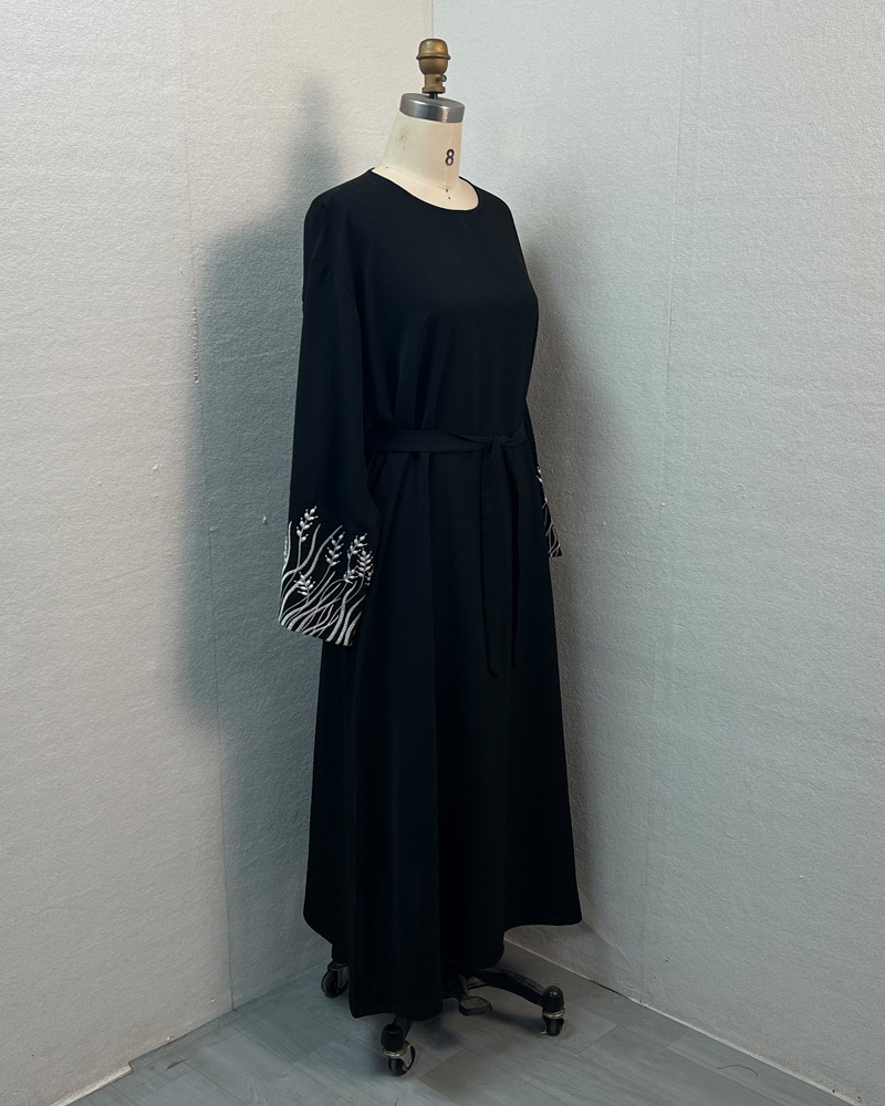 F430 Foreign Trade Cross-border E-commerce Dubai Arab Embroidered Robe Fashion Long Dress In Stock_ecoleips.com